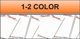 1 or 2 color note pads