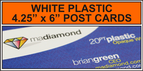 4 x 6 Full Color Plastic Post Cards